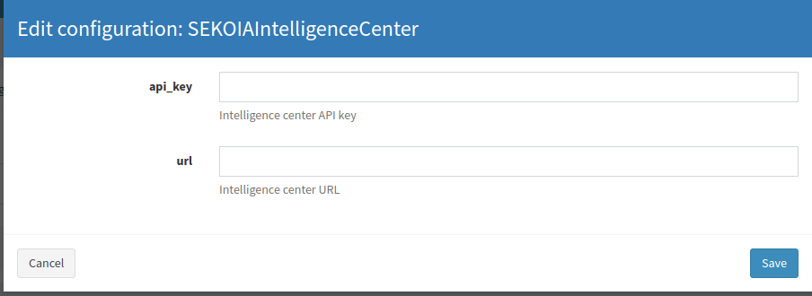 Cortex Analyser Config API Page